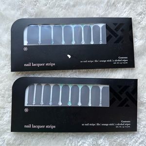 Set of 2 brand new Jamberry mail polish lacquer strips See You Slater gray color